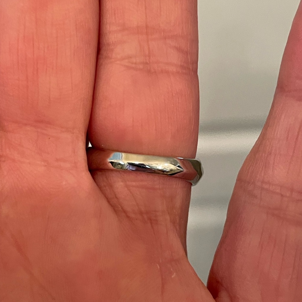 Solid Sterling Silver Size 7 Two-Tone Gold And Si… - image 7